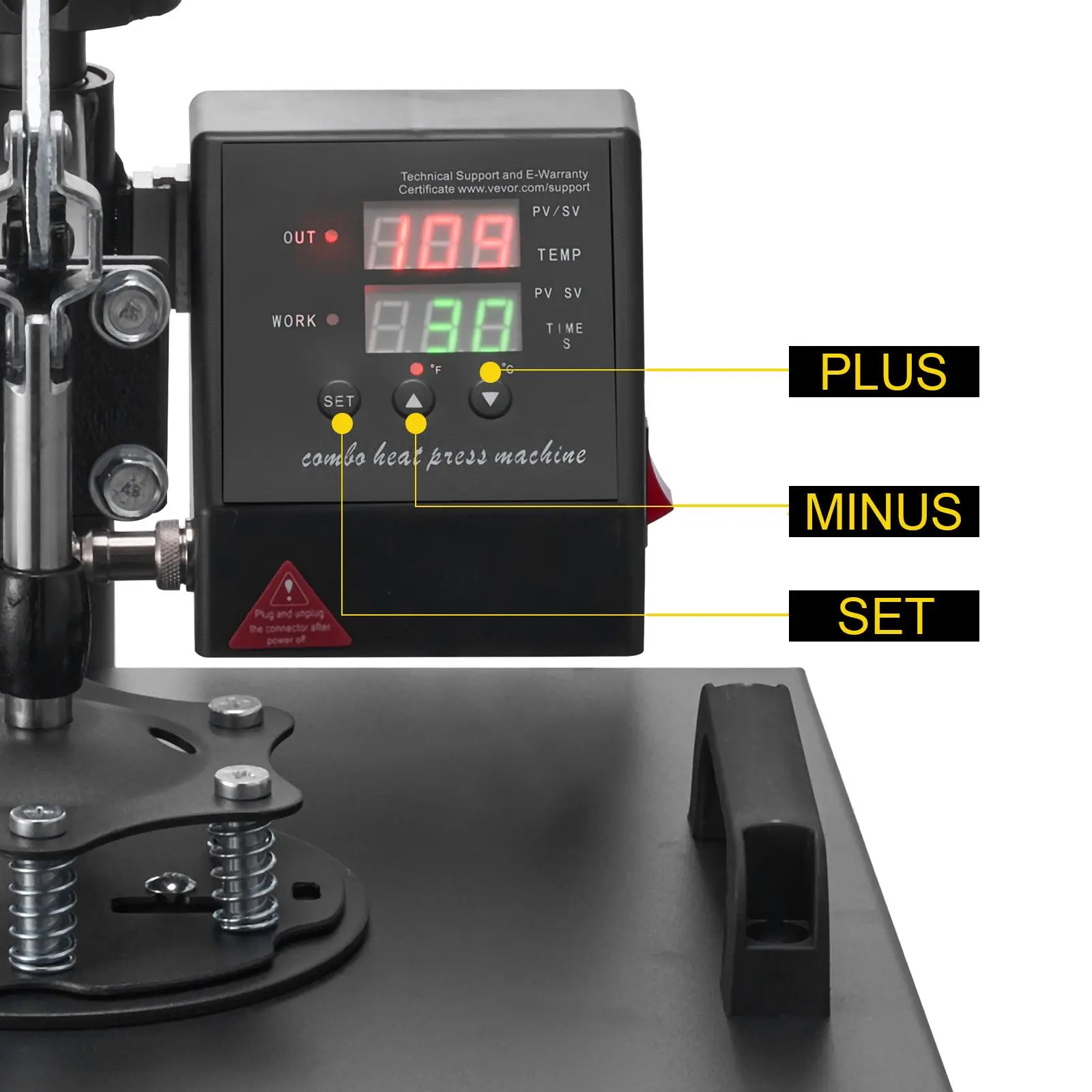Heat Press Machine 15x15Inch 8pcs 1050W Combo Digital Multifunctional Sublimation Heat Transfer Machine Dual LED Display for T S