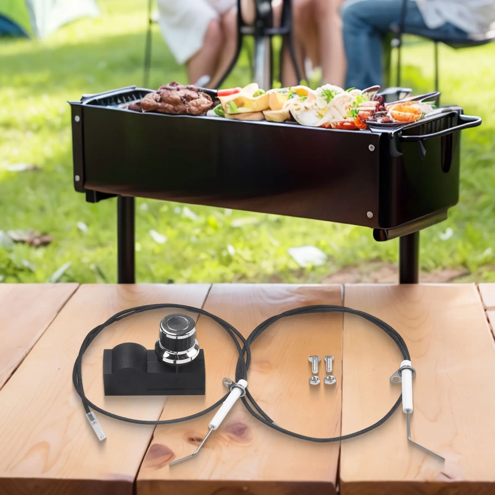 Pins Grill Ignitor Outlet 28inch Assembly BBQ Griddle Kit Maintaining 1 Set Electronic Ignition Pins Practical
