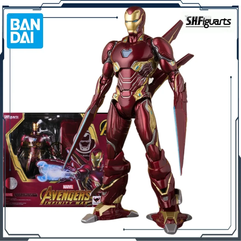 

Bandai SHF American Series Avengers 3 Iron Man MK50 Nano Weapon SET Anime Action Doll Handmade Toy Collection Model Jewelry
