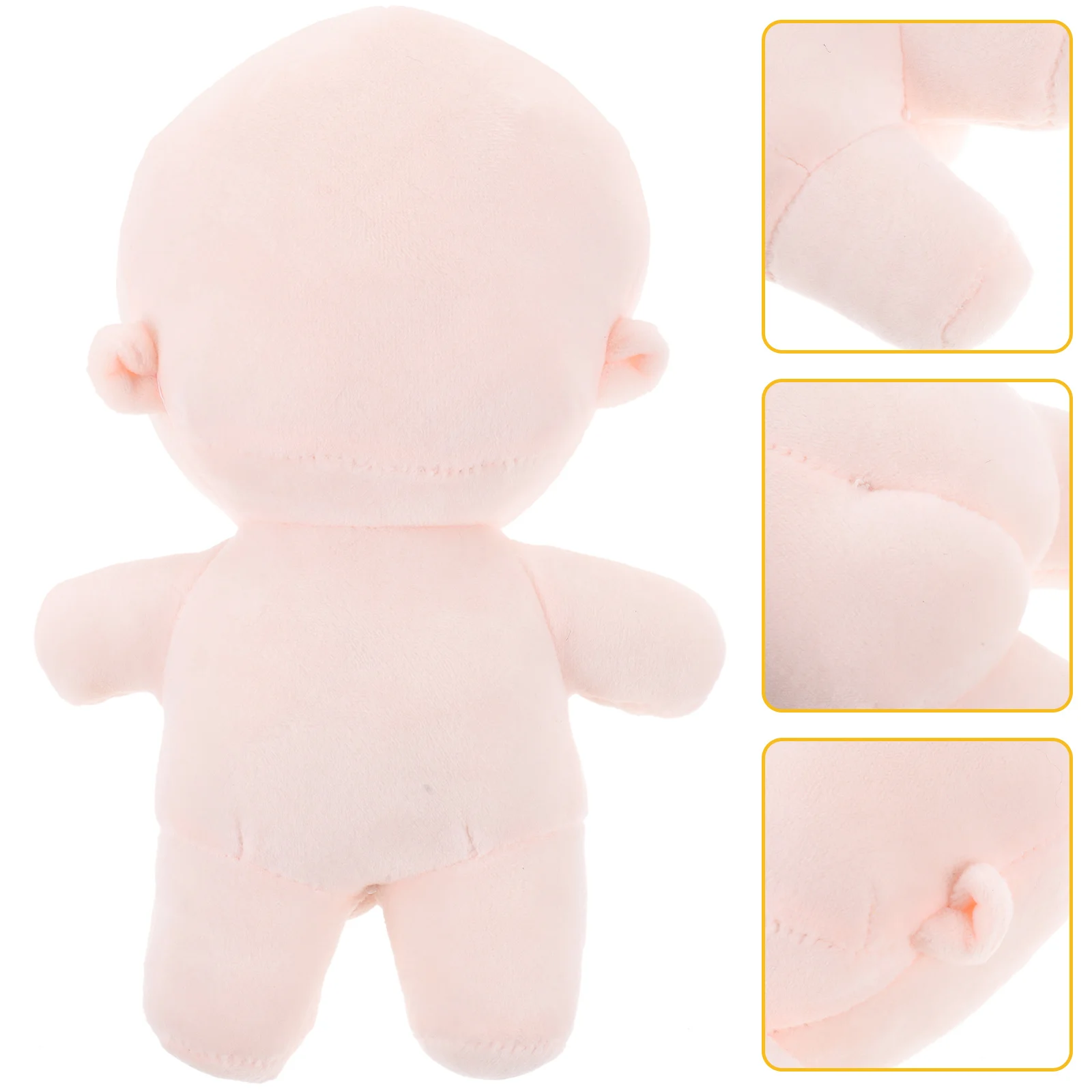 Unfinished Toy Body Stuffed DIY Glossy Small Plush Clothes Wearing Blank Toys