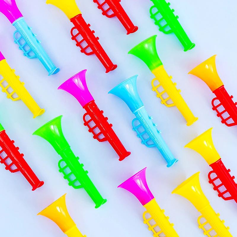 12PC Colorful Mini Blowing Trumpet Musical Instruments Kids Birthday Baby Shower Party Gift Toys Christmas Carnival Party Prizes