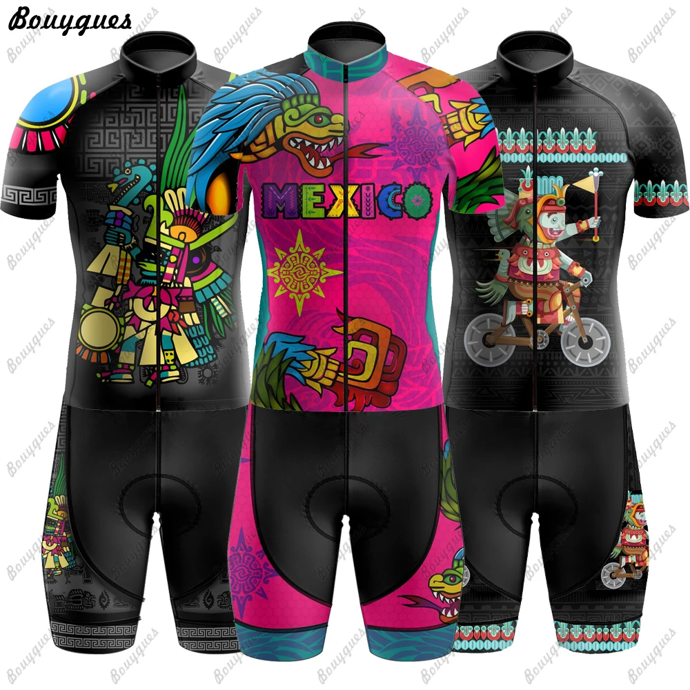 Mexico 2022 NEW Men Cycling Jersey Set Summer MTB Race bicycle Clothing Short Sleeve Ropa Ciclismo Outdoor Riding Bike Uniform