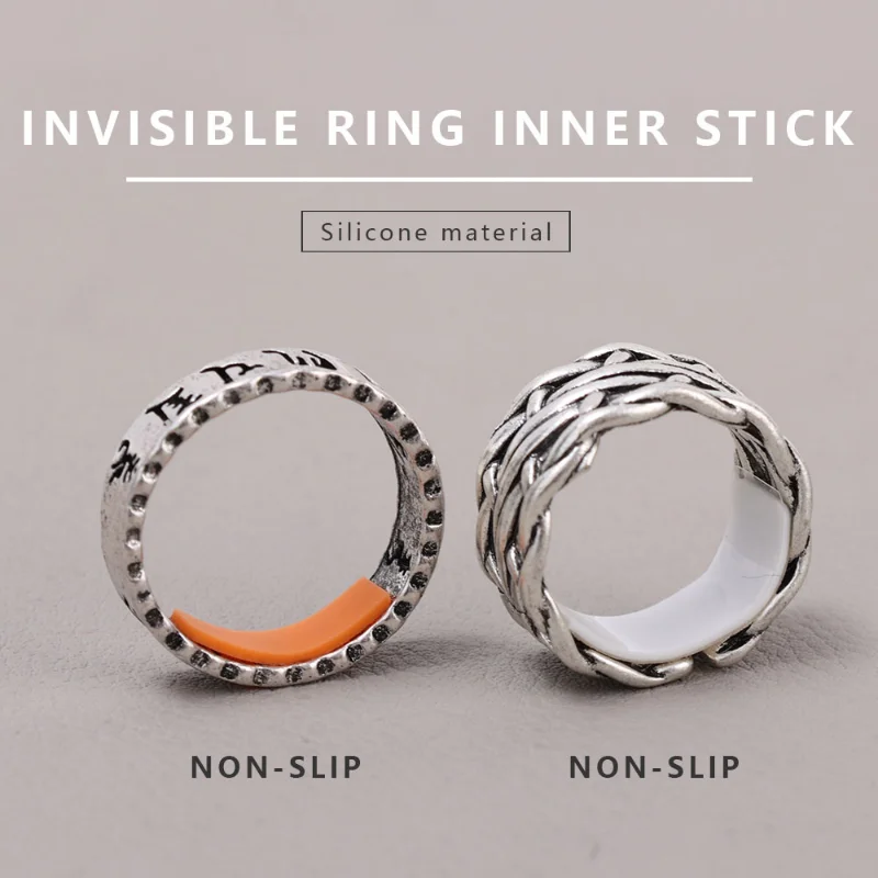 New Ring Adjustable Silicone Invisible Sticker Loose Rings Clear White Finger Ring Pad Resizer Reducer Jewelry Tools Equipments