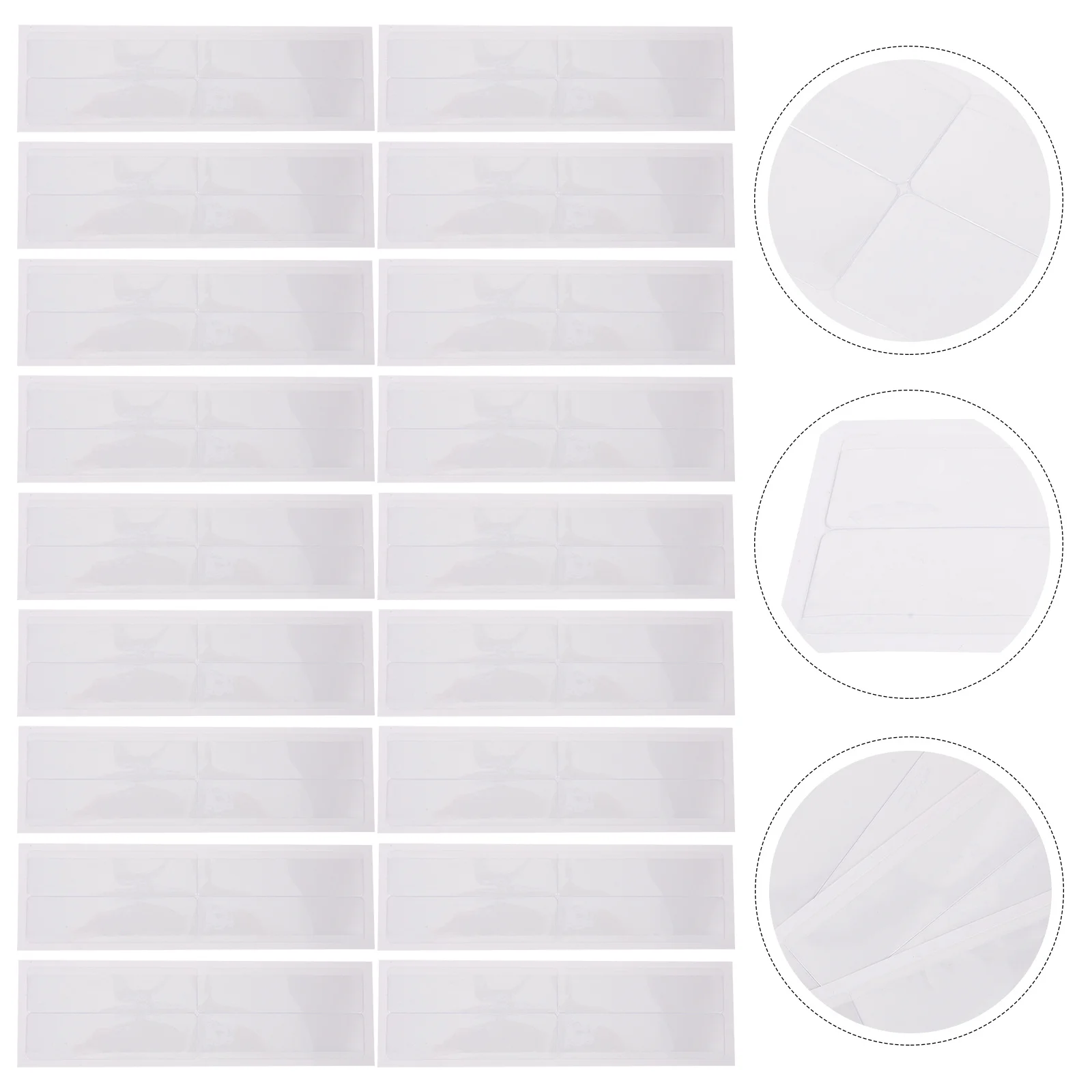 1 set Self Adhesive Label Holders Clear Transparent Pockets For Cards Protection Waterproof Dust Resistant Anti-Wear Sticky