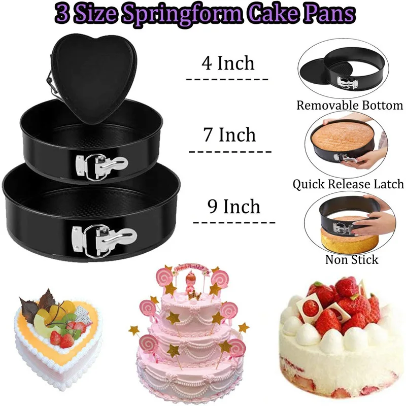 Stainless Steel Cake Tools Kit, Turntable, Rotating Cake Stand, Decorating Tips Set, Baking Pan, Fondant Tool, Mold Sets, 492Pcs