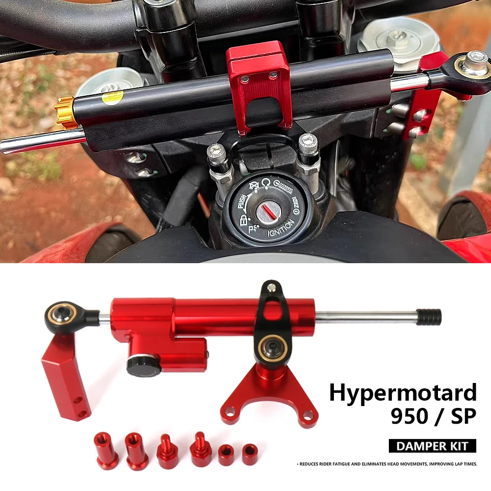 

Motorcycle Accessories For Ducati Hypermotard 950 HYPERMOTARD 950 SP Steering Damper Stabilizer Bracket Kit Red Black