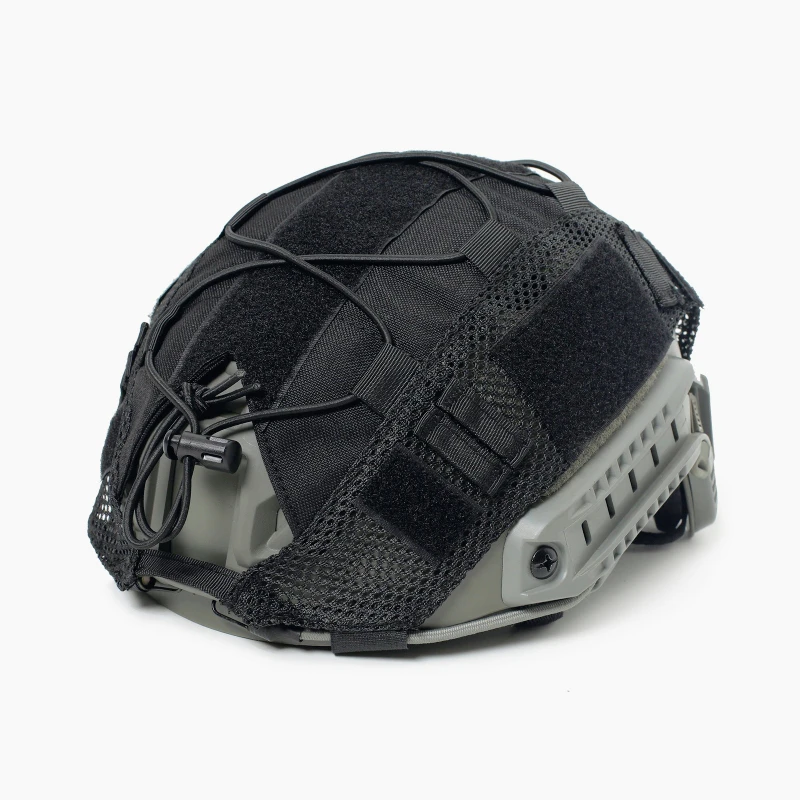 Tactical Helmet Cover Camo Cloth Cover Airsoft Fast Helmet Nylon Loops & Shock Cord for Military-Without Helmet Fit for Airsoft