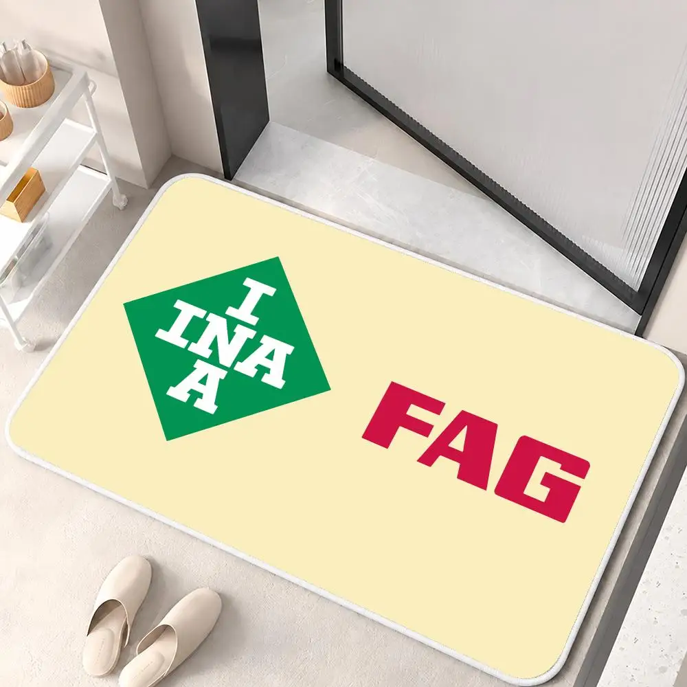 F-FAG Racing Modification Floor Mat Flannel Rug Soft Non Slip Door Mat For Bathroom Bedroom Kitchen Living Room Home Decor