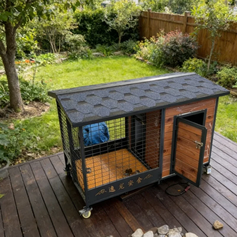 

Современная прочная складная будка-клетка для собак и кошек с деревянным каркасом и рамой из нержавеющей стали, легко чистится, с двойным окном, для всех сезонов