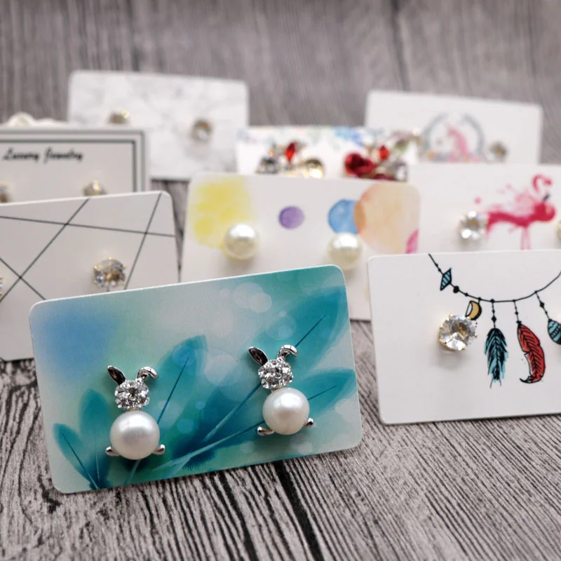 

100 шт. карты для демонстрации сережек, бумажные бирки для сережек, карта для сережек-гвоздиков для сережек ручной работы, шпильок, продажа и небольших ювелирных изделий