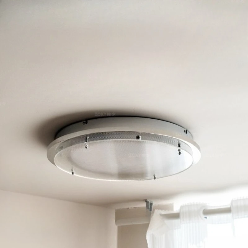 Bauhaus Rotundity Stainless Steel Base LED Ceiling Lights Acrylic Lampshade Living Room Bedroom Kitchen Restaurant Hanging Lamps