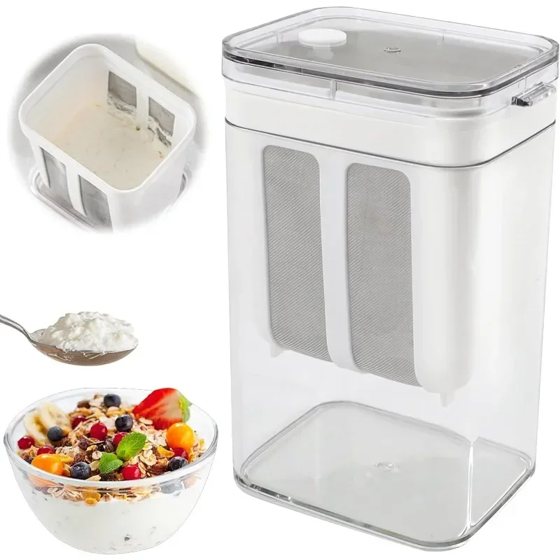 Filtro Coador Multiuso para Iogurte Grego Espesso, Leite de Soja, Kefir, Frutas Vermelhas, Sopa, Suco de Frutas, Café