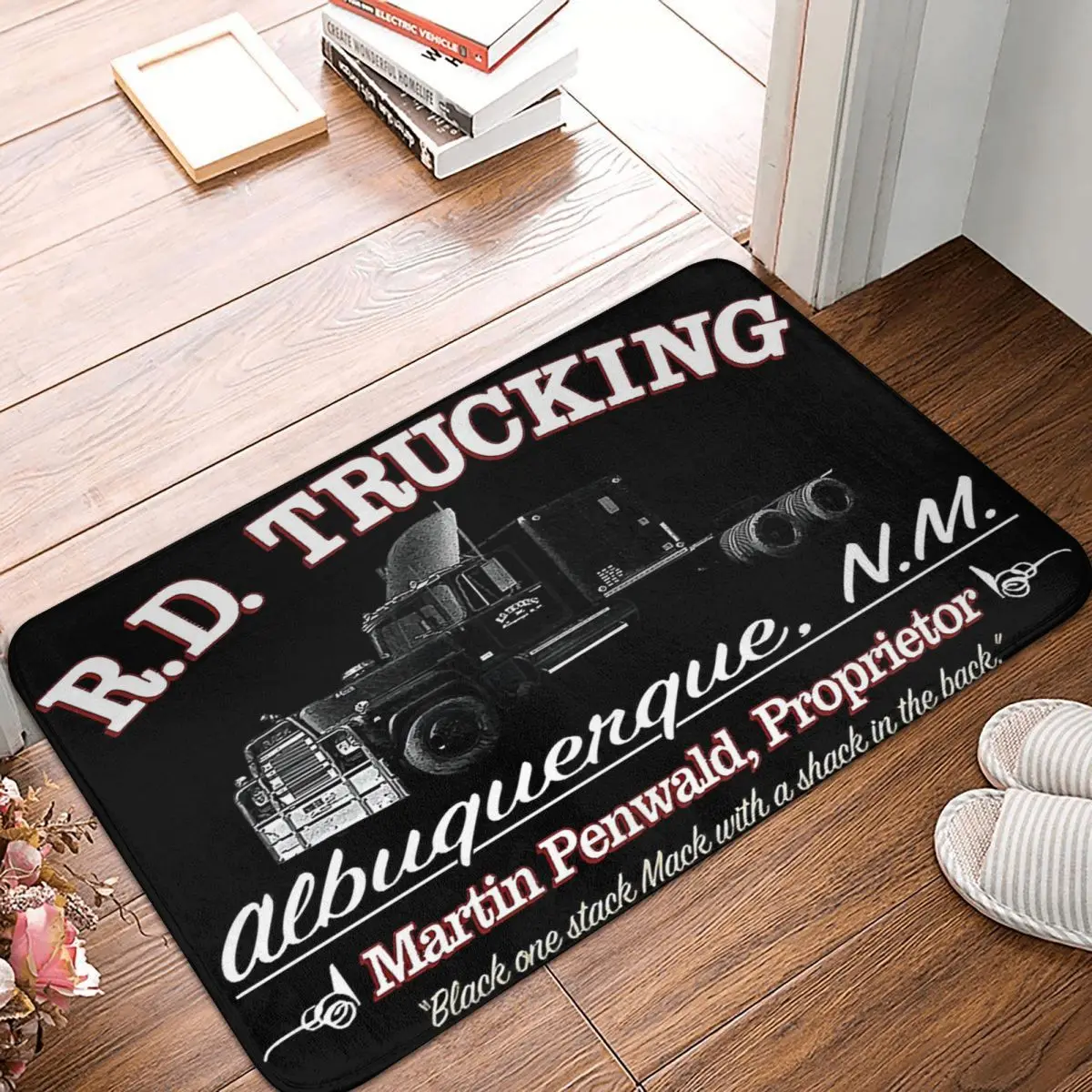 Rd Trucking Convoy Vintage Outlaw 40x60cm Carpet Polyester Floor Mats Trendy Anti-Slip Indoor