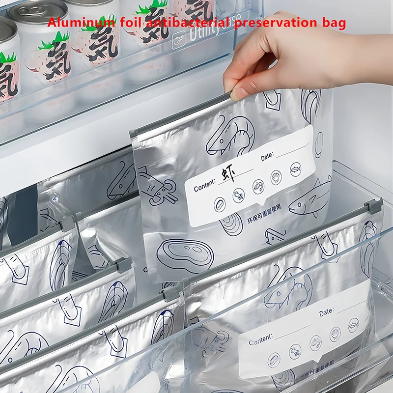 10 ピース/バッグ大容量アルミ箔食品袋漏れ防止冷凍庫シーラ - Reusable Zip Bag のレビューと価格