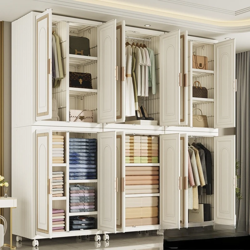 

Wardrobe Thickened storage cabinet Folding household bedroom Baby wardrobe Multi-layer