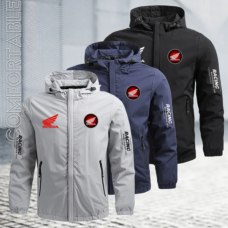 Honda Racing Jacket - Spring/Autumn Men's/Women's Lightweight Windproof and Waterproof Jacket - Outdoor Leisure and Sports Coat