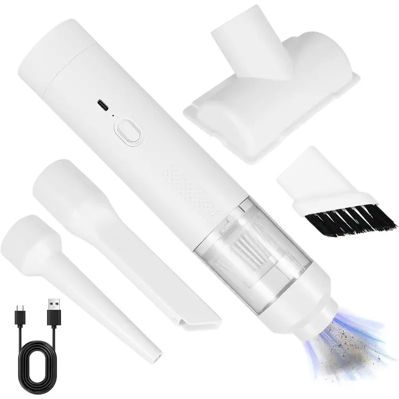 A20F-4 In 1 Handheld Vacuum Cleaner, 19000Pa Powerful Car, Cordless Rechargeable Pet Mini USB Small Car Cleaner For Pet Hair