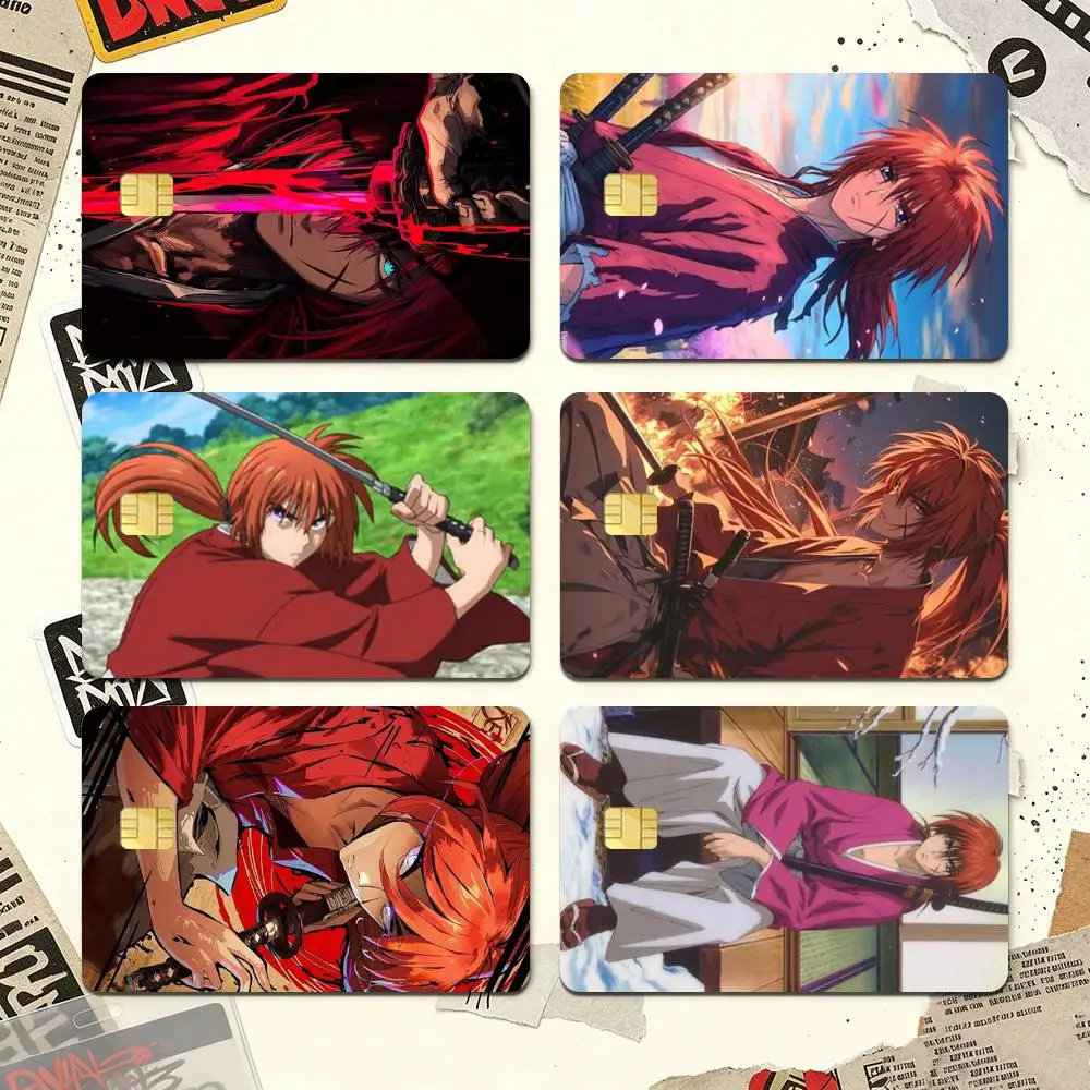 Rurouni Kenshin Kenshin Himura  High Definition Matte PVC Film Tape | For Credit Card, Debit Card Stickers & Gift Decoration