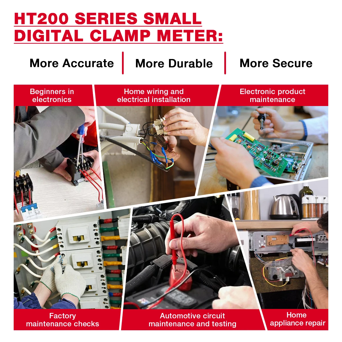 HABOTEST Digital Clamp Meter DC/AC Current 1000A Multimeter Ammeter Voltage Tester Car Amp Hz Capacitance NCV Ohm Test