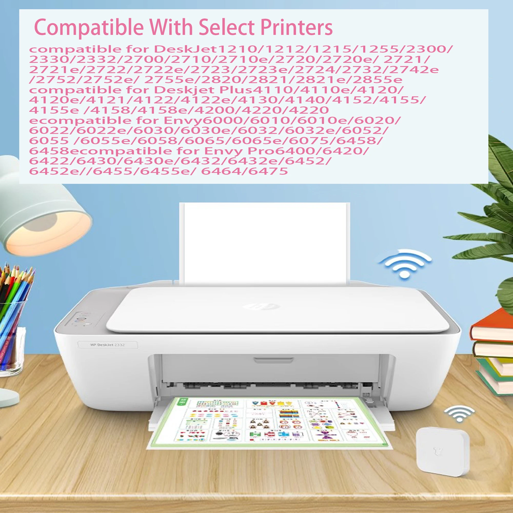 خراطيش حبر 67XL بديلة باللونين الأسود واللون للحبر 67 67XL خراطيش حبر كومبو للعمل مع DeskJet 2755e 2700 2855e #2