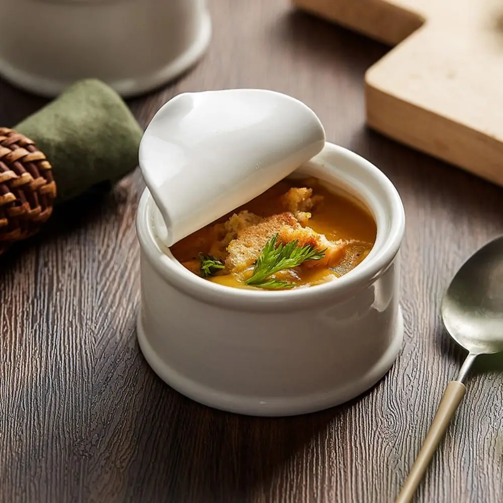 

Creative Ceramic Dessert Bowl Decorative Exquisite Baking Bowl Modern Style Small Stew Pot Puddings