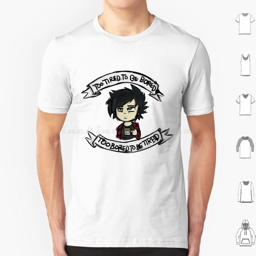 تي شيرت Lazy Bones مقاس 6xl قطن رائع تي شيرت Green Day Billie Joe Armstrong Coffee Oakland California Music Fan Art #1