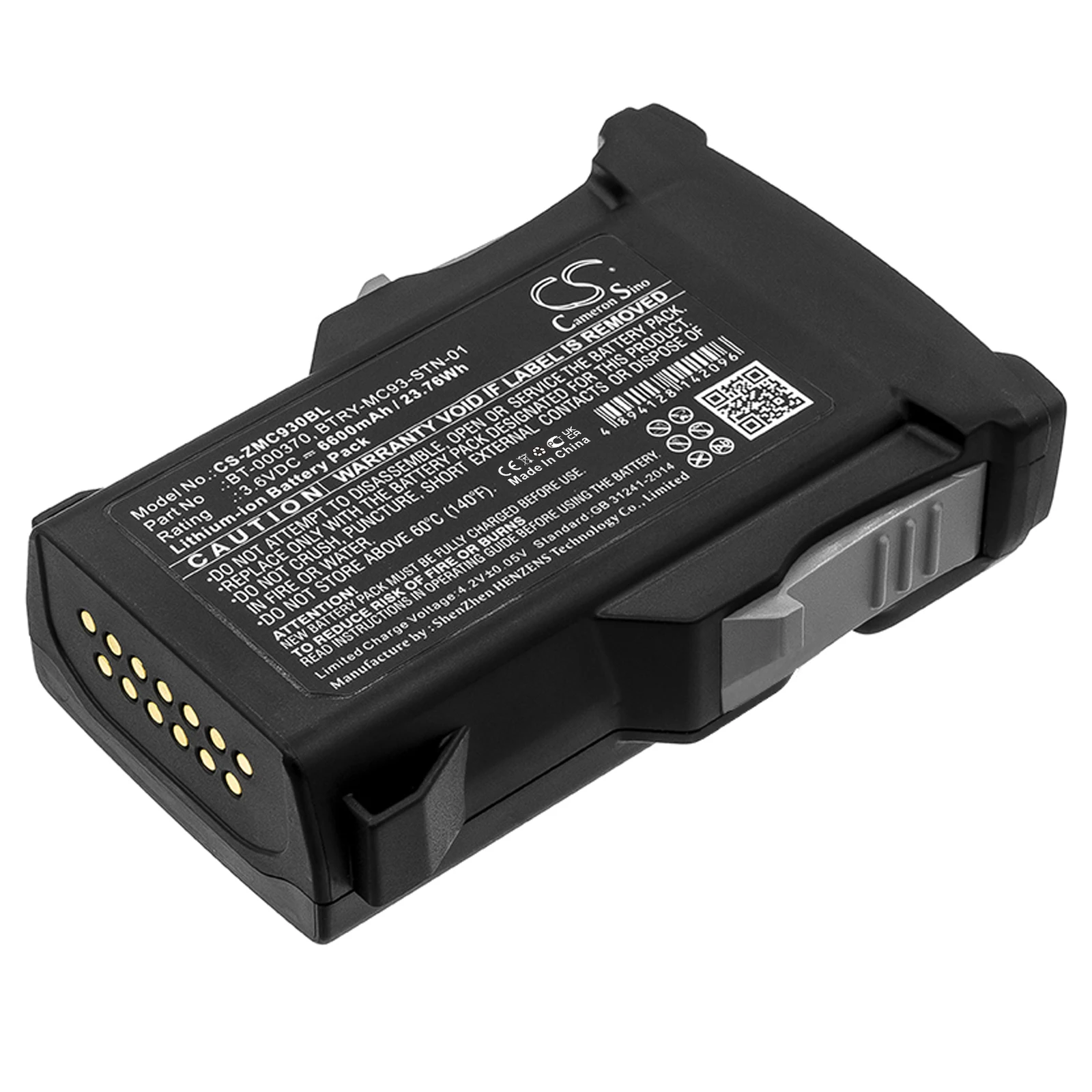 3.6V 6600mAh Barcode Scanner Battery BT-000370 BTRY-MC93-STN-01 BTRY-MC93-NI-10 BTRY-MC93-FZ-10 for Zebra MC93, MC9300