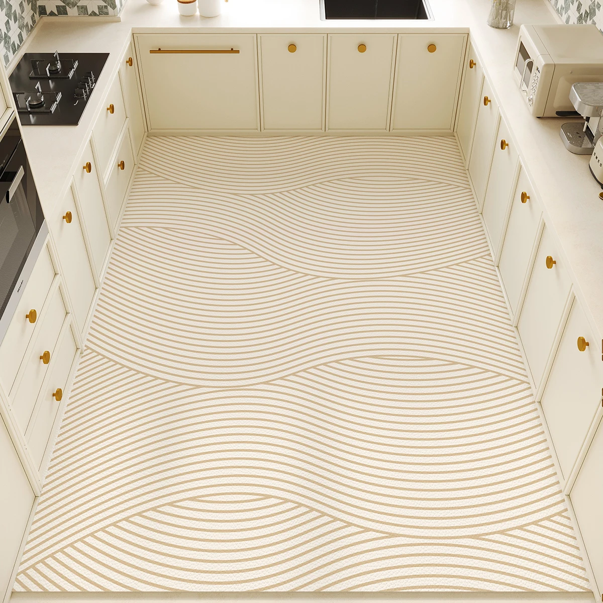 PVC Kitchen Carpet Waterproof Non-slip Floor Mat Oil-proof Home Decoration Rug Vinyl Leather Foot Mats Alfombra Pvc Cocina 주방매트