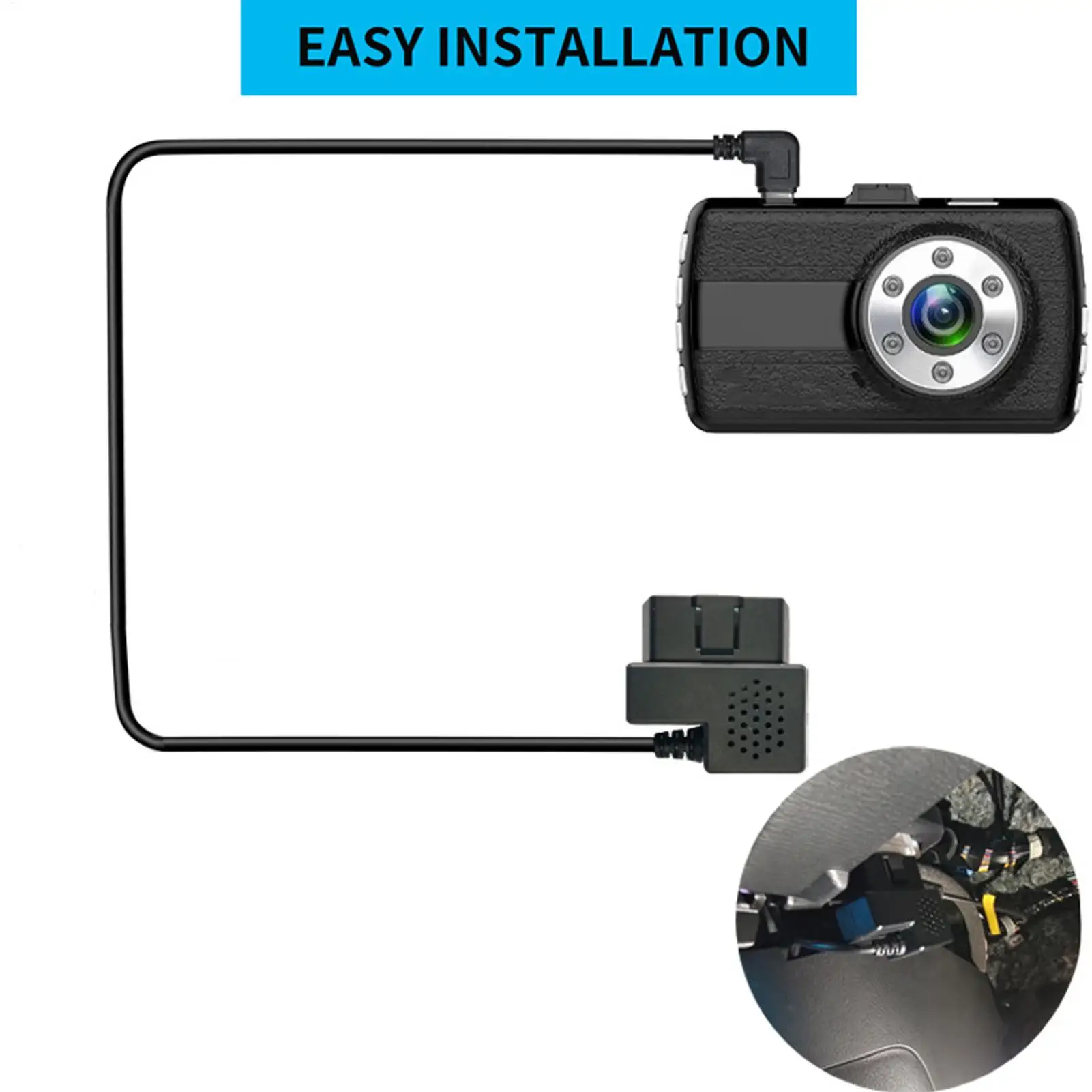 Obd كابل الطاقة التوصيل والتشغيل 12 فولت/24 فولت إلى 5 فولت خط تنحى هاردوير obd إلى USB محول لوقوف السيارات رحلات الطريق القيادة اليومية