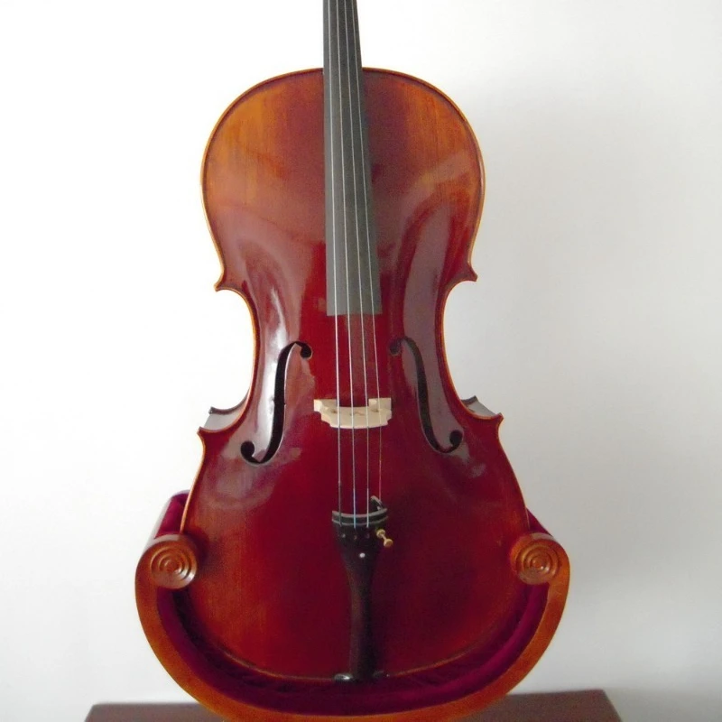 High-quality handmade solid wood cello, musical instrument, playing big