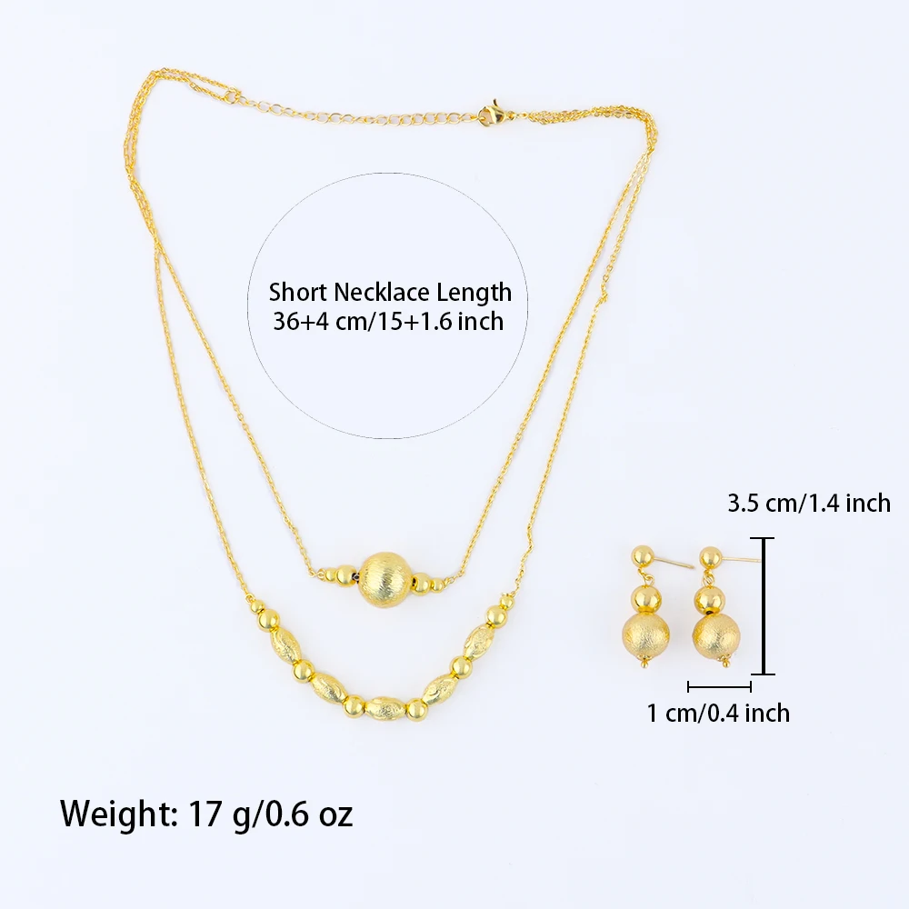 Women's Delicate Necklace & Earring Set, Elegant Gift for Parties