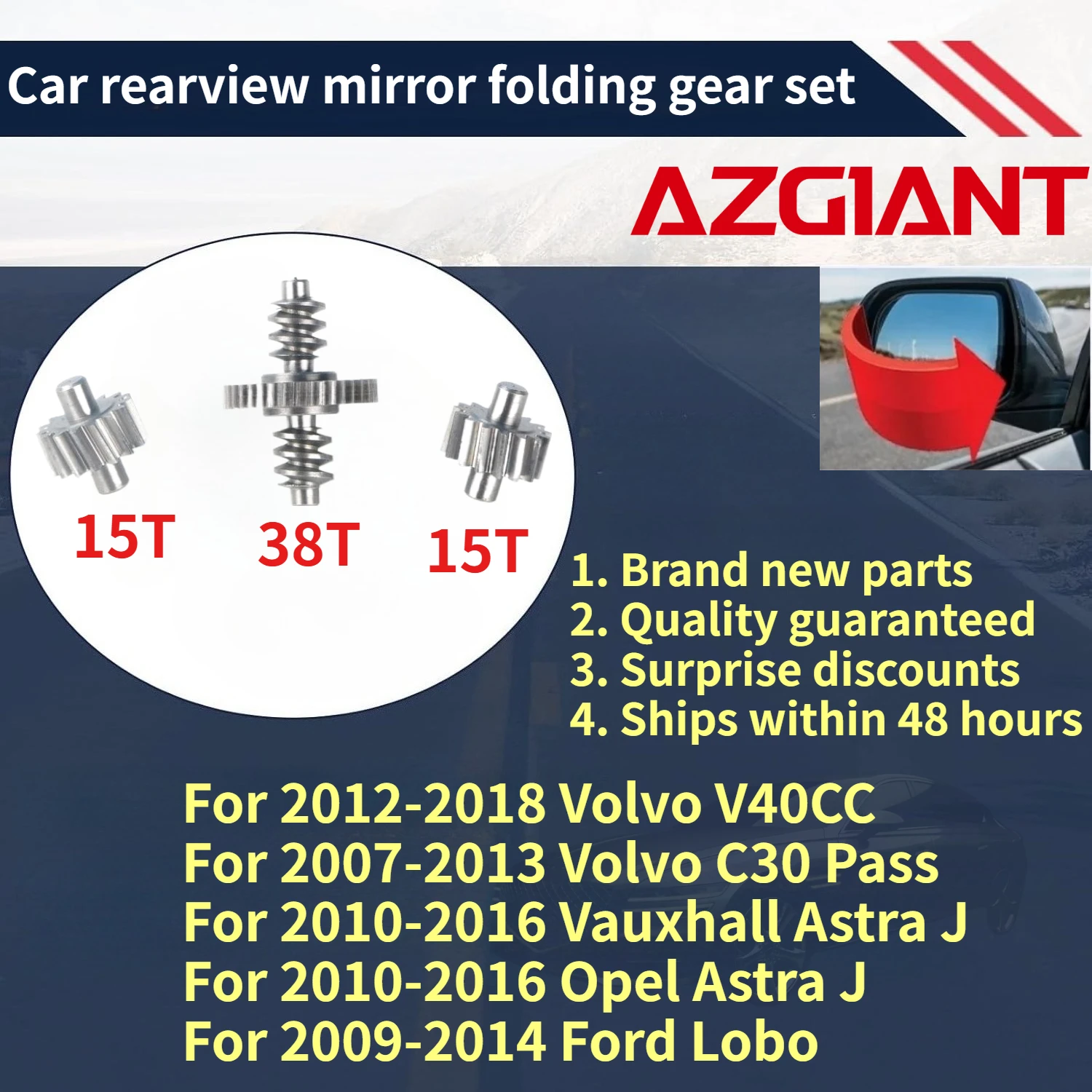 

For 2010-2018 Volvo S60 II MK2/V60 MK1/C30 Pass 2007-2013/Ford Lobo 2009-2014 Car rearview mirror folding gear set parts New OEM