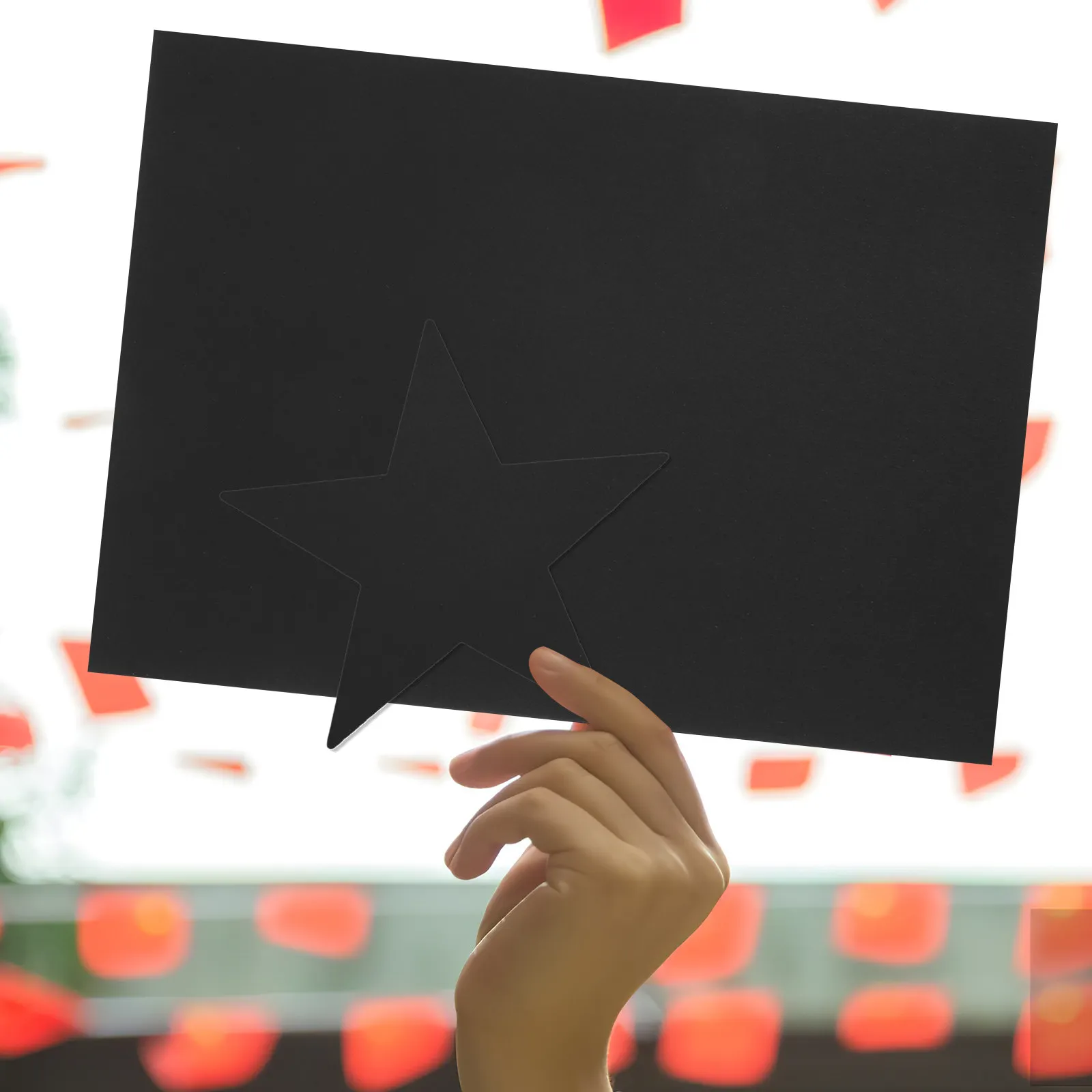 

50 Sheets Black Cardstock Thick Paper Robust Craft Paper for Card Making DIY Printing Scrapbook Black Cardstock
