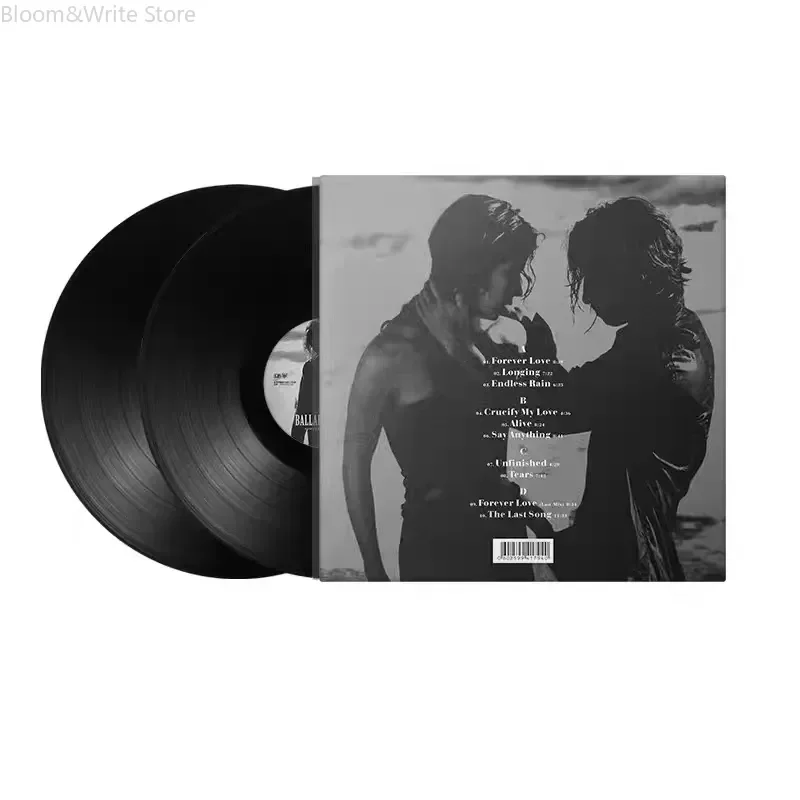 Classic Visual Kei Rock Bands X-Japan YOSHIKI Japanese Rock Folk Music 12-inch Vinyl LP Double-disc Set Record Player Gift