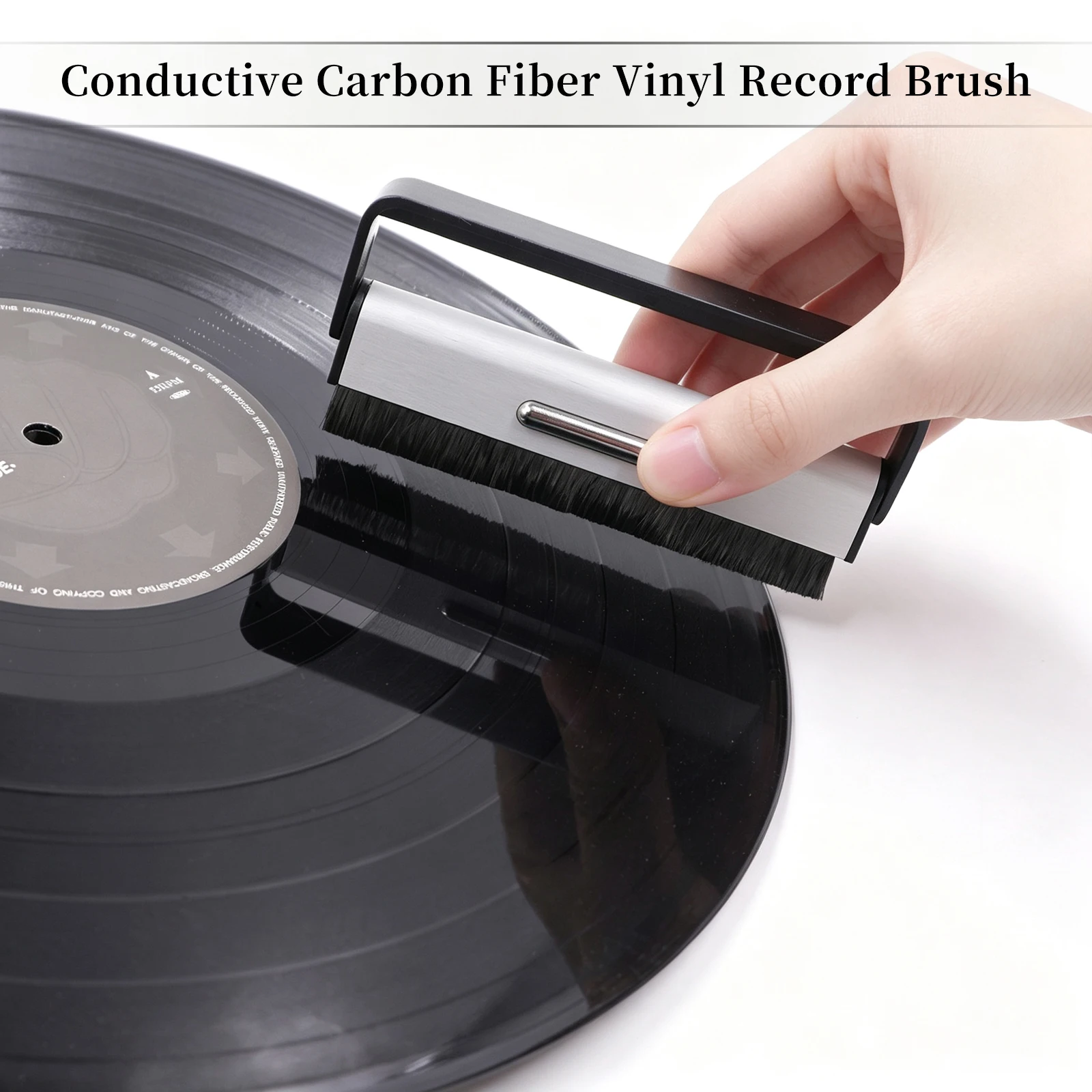 Anti Static Conductive Carbon Fiber Stylus Brush Professional Cleaning Brush for LP Record Player Phonograph Turntable Cleaning