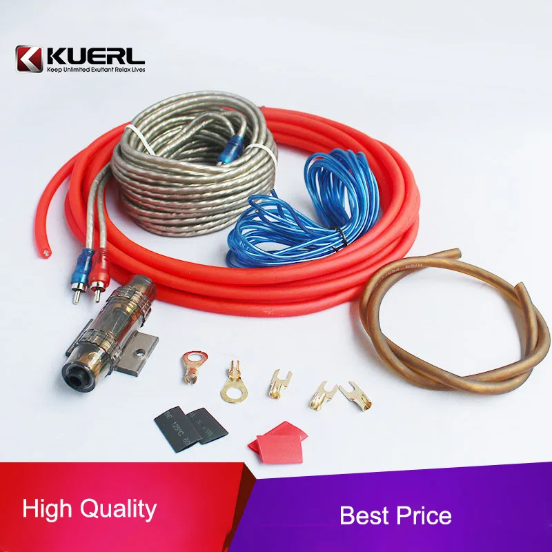 Hot Selling Car Audio Accessory Power Amplifier Cable Set 6GA/8GA Amplifier Installation Kit Car Subwoofer Amplifier Wiring Kit
