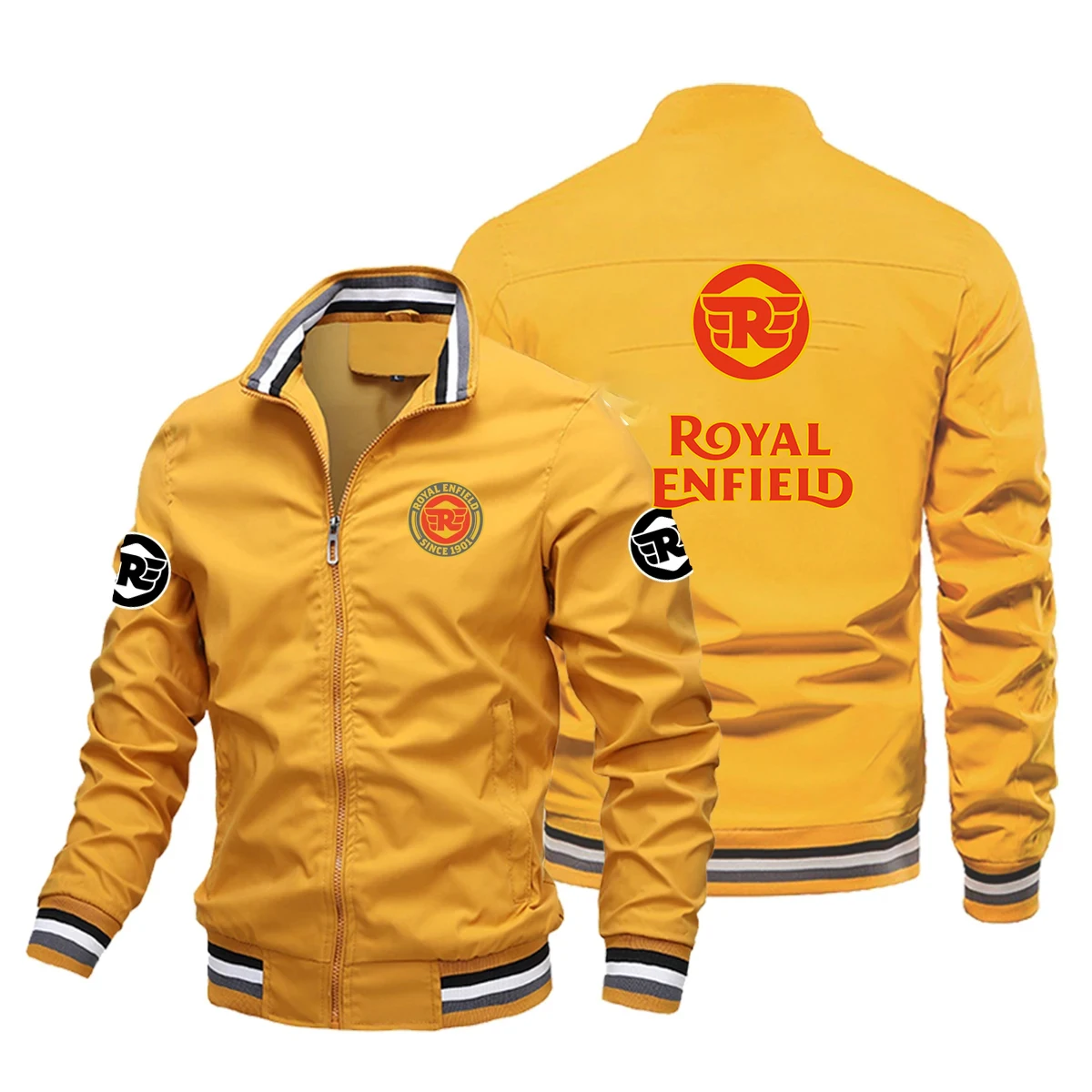 Mode Herren jacke Royal Enfield bedruckte Herren Motorrad jacke Outdoor wind dichte Radsport Herren Top lose Herren bekleidung