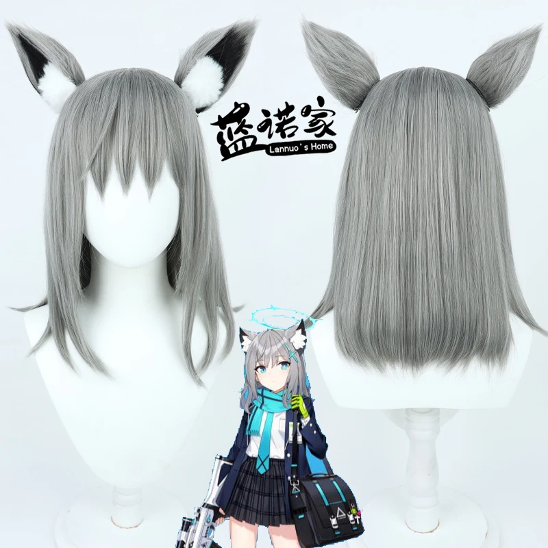 

Anime Blue Archive XCW Sunaookami Shiroko Cos Cosplay Wig Halloween Carnival Party Props Synthetic Hair + Wig Cap