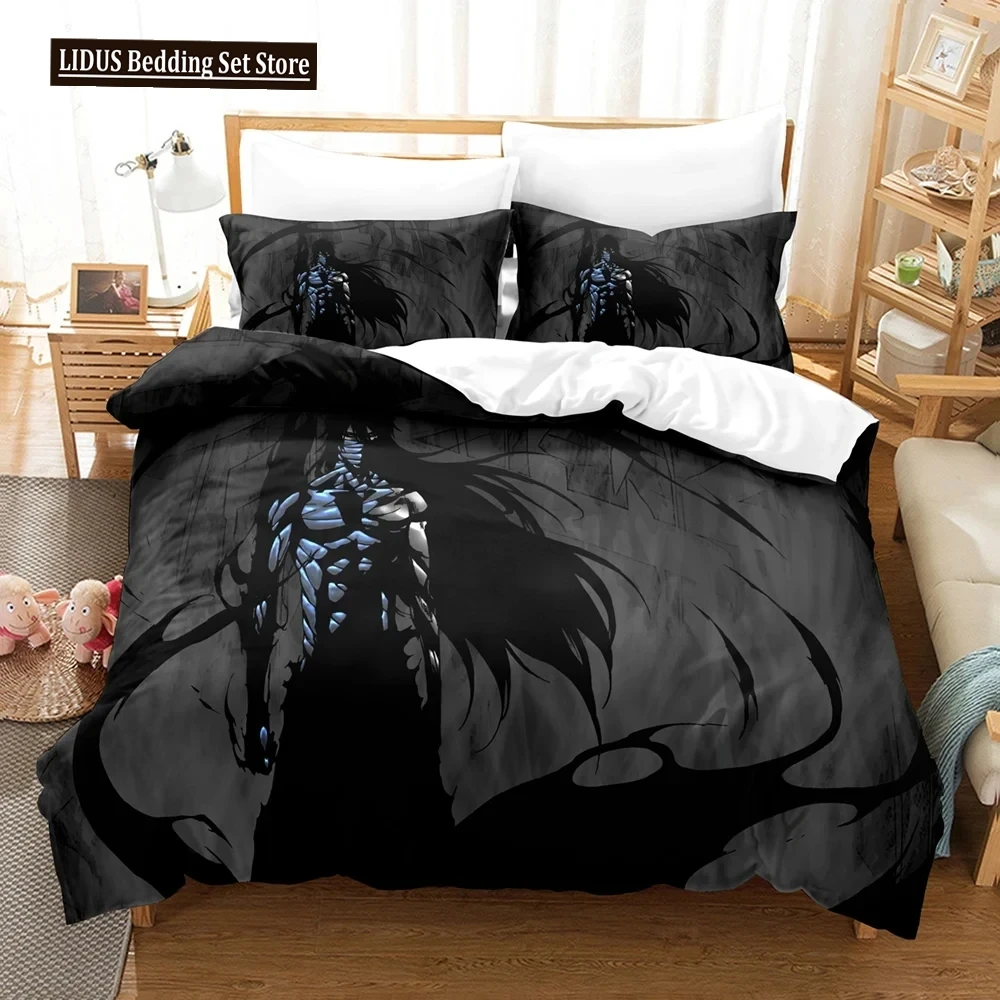 

3D Print Anime Bleach Kurosaki Ichigo Bedding Set Boys Girls Twin Queen Size Duvet Cover Pillowcase Bed Boys Adult