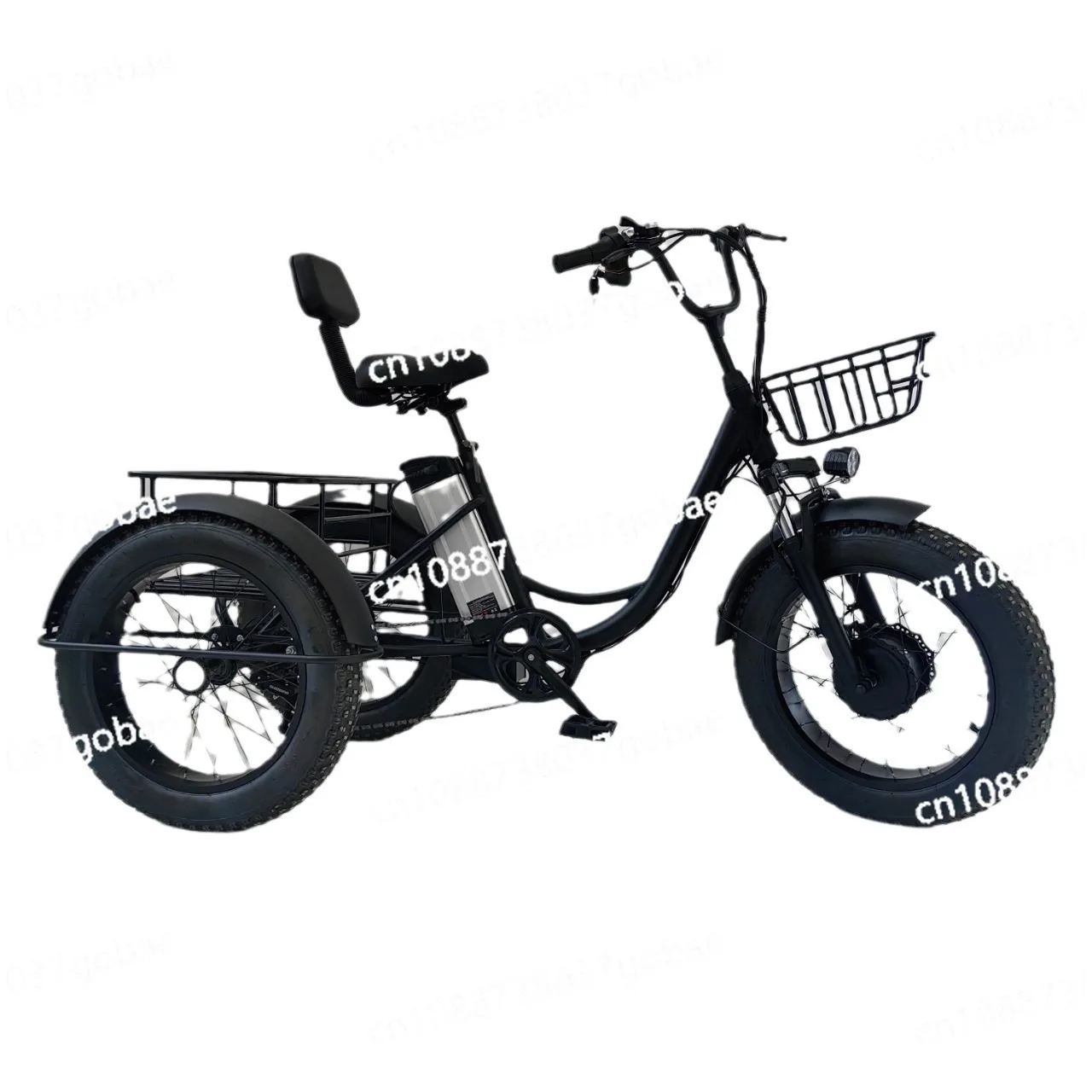 

20 inch fat tire electric pedal tricycle snow lithium battery bike