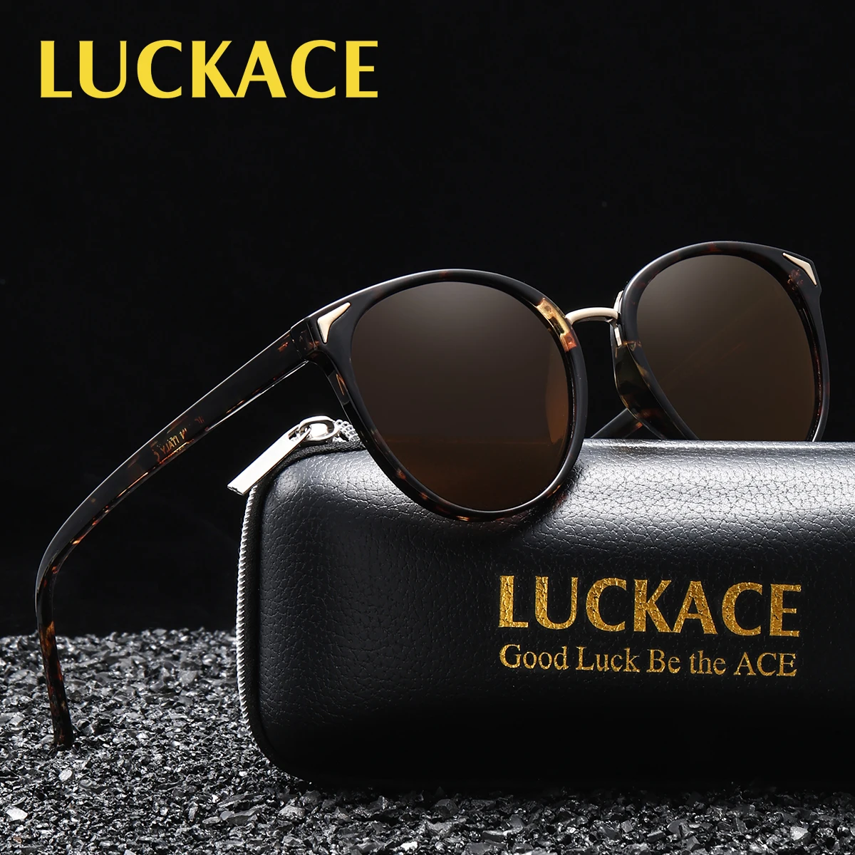 LUCKACE Unisex Polarized Sunglasses Cat Eye Frame TAC Lenses UV And Glare Reduction Daily Accessories Gift Selection