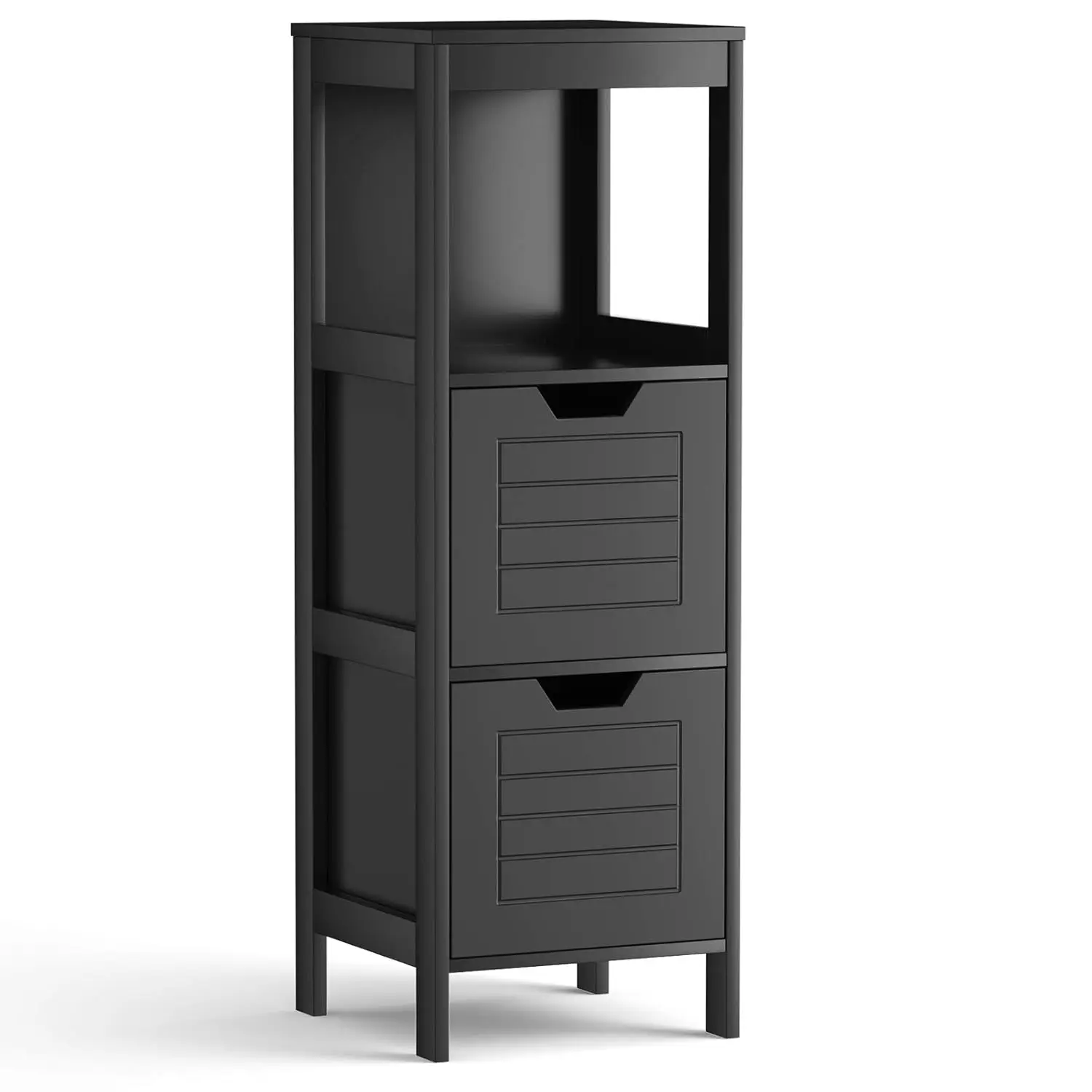 

Bathroom OrganizerBathroom OrganizerBathroom Floor Cabinet, Narrow Wood Storage Tower W/2 Switchable Drawers, Multifunctional