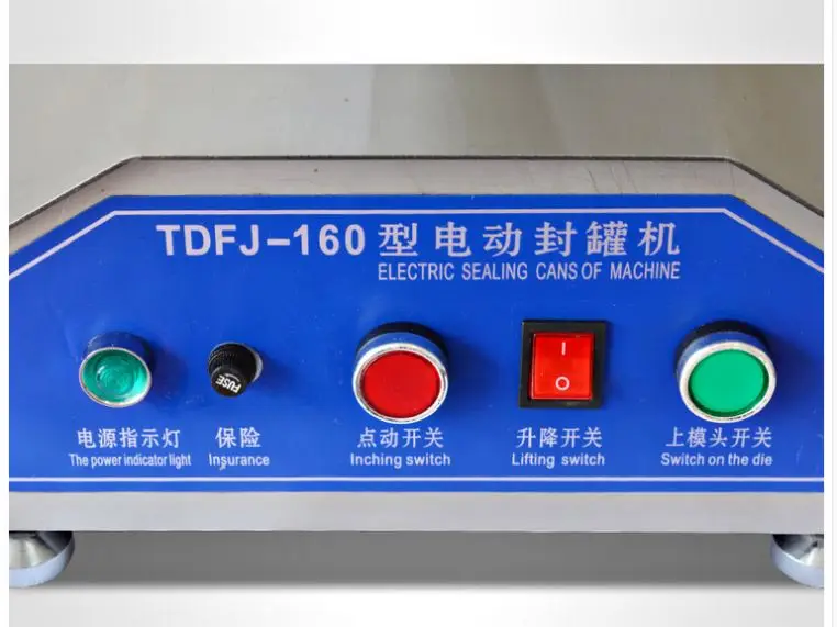 2024 Factory price Desktop cans sealing machine ,tin can canning sealer semi automatic TDFJ160