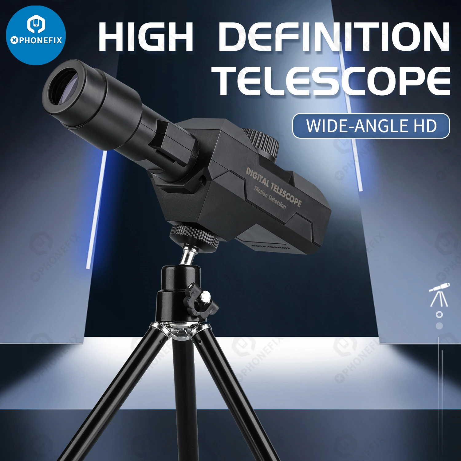 Portable Monocular Scope 2.0MP 1080P Wide Angle HD USB Wireless WiFi 70X Zooming Smart Digital Telescope with Adjustable Tripod