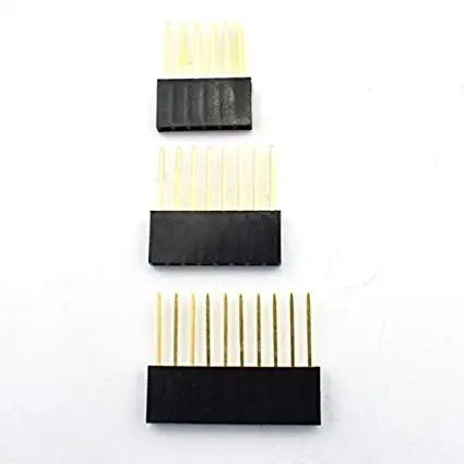 女性用1/2/ピース/ロット/2.54ピン,長さ10/11mm,Liuino DIYキット用の積み重ね可能なネックスヘッダー