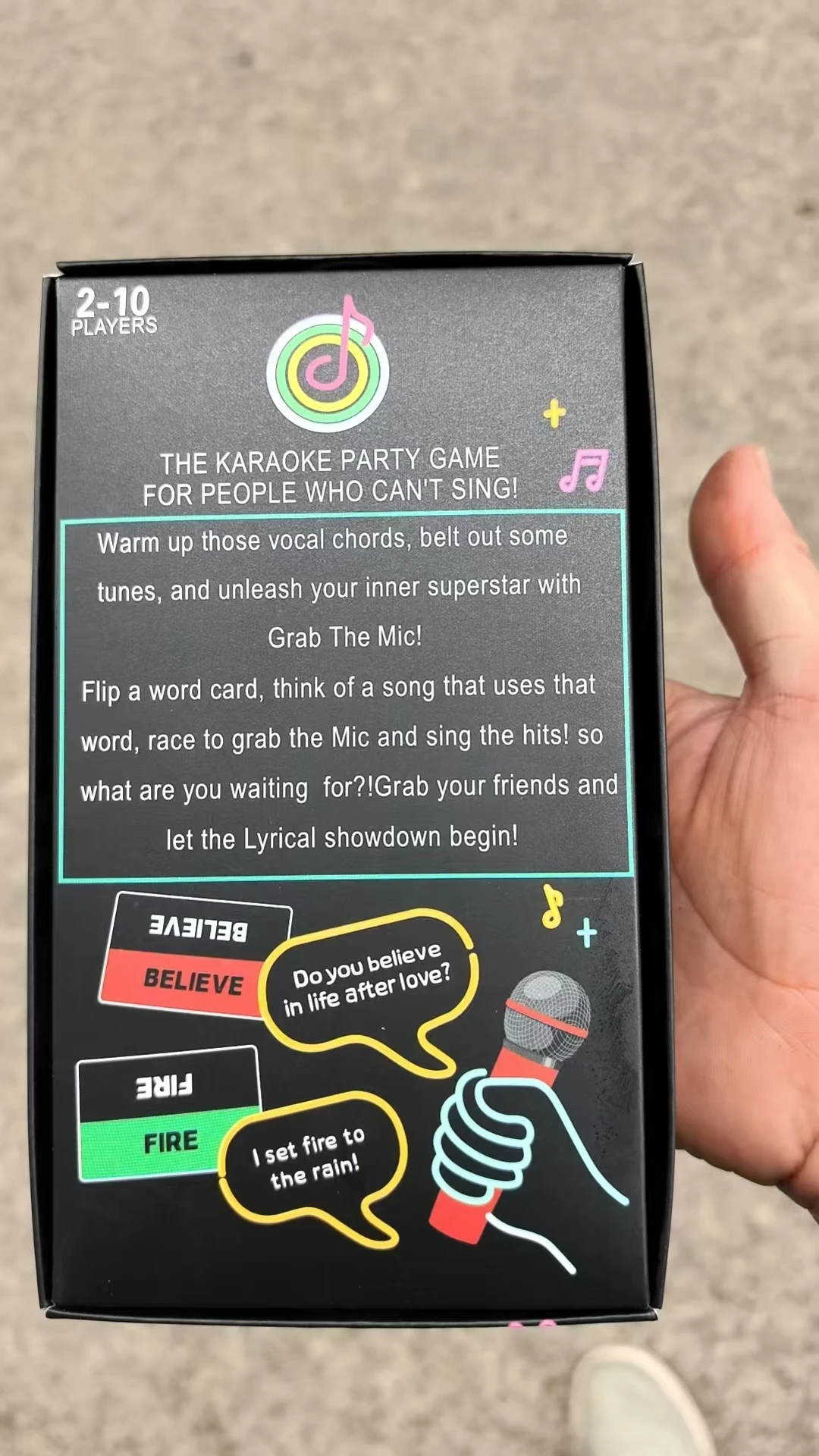 لعبة لوحية للمطربين السيئين مثيرة انتزاع الميكروفون لعبة الكاريوكي العائلية 2-10 لاعبين 125 بطاقات غنائية لعبة المغني للحفلات العائلية #6