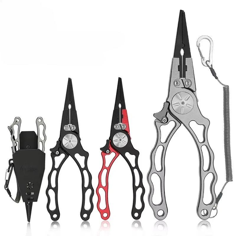 Wholesales  FG-1047A Multifunctional Fishing Accessories Fishing Line Cutter 6061 Aluminium Fishing Pliers Saltwater