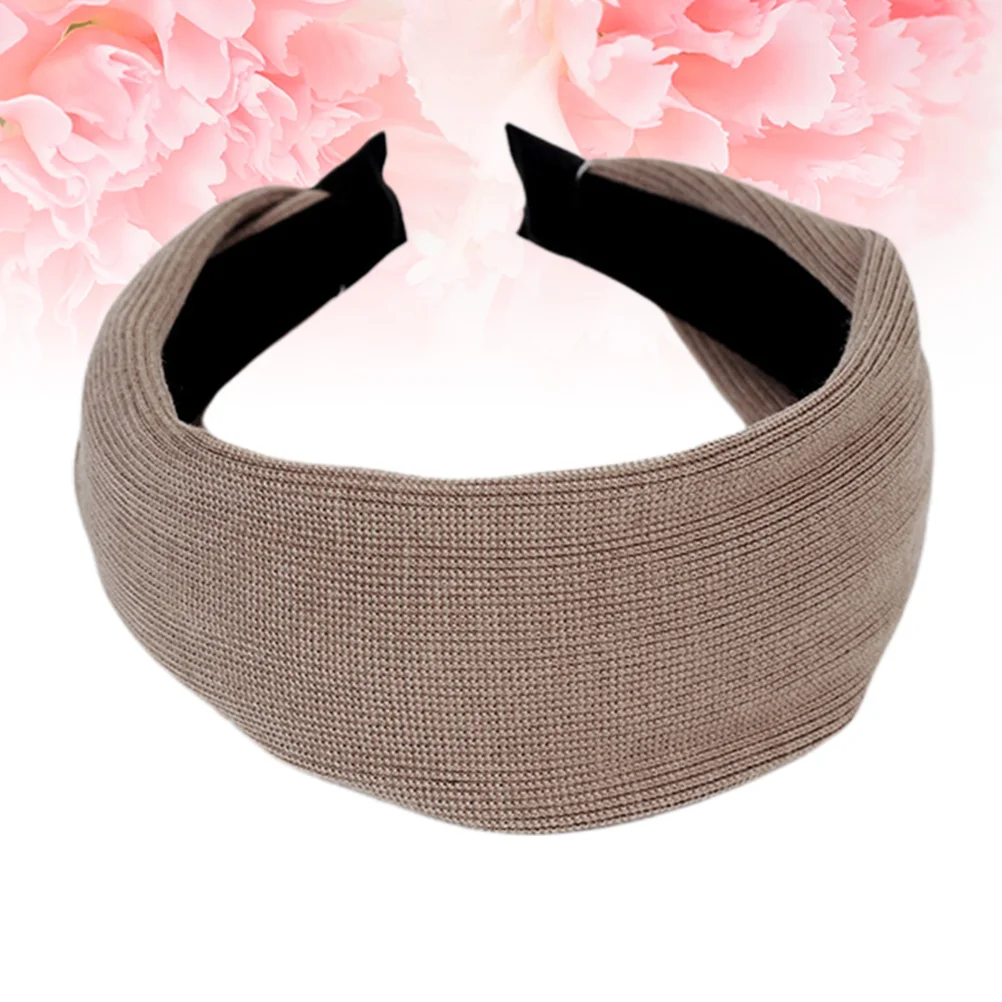 

Knitting Headbands Wide Brim Simple Headwear Hair Band Accessories for Women Girls (Khaki) hair hoop knitting headwear