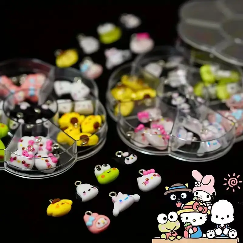 28 ciondoli a forma di cartone animato, forniture fai da te per collane, catene di maglioni, orecchini, portachiavi, regalo per gli amanti dell'artigianato, perline anime, C