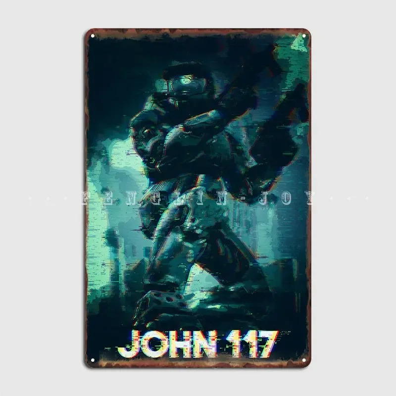 John 117 Poster Metal Plaque Cinema Kitchen Mural Retro Garage Decoration Tin Sign Posters